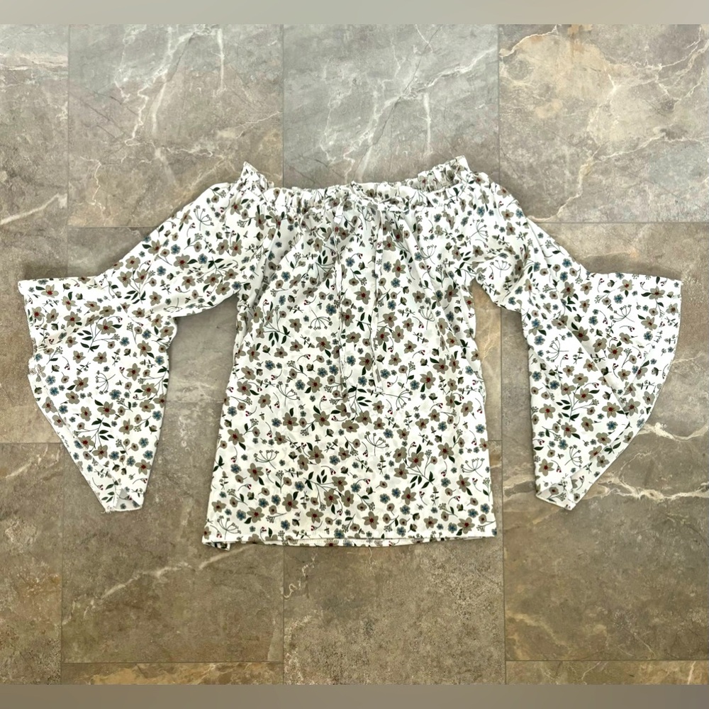Trumpet Sleeve Blouse
